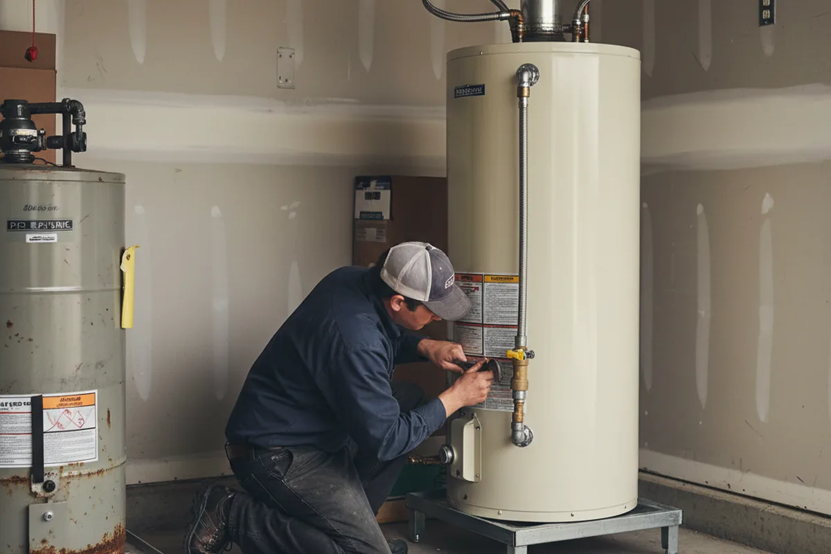 Water heater and shutoff valve replacement in Jamestown